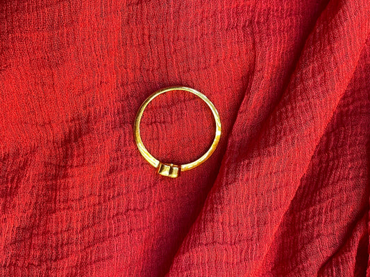 92.5 Silver Gold Plated Minimal Heart Ring for Women Size 11 | Elegant Love Design |Jewellery