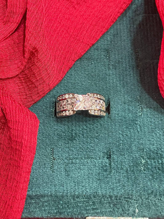 92.5 Silver Stylish Ring for Women Size 13 | Chic Elegant Design | Everyday Wear Jewellery