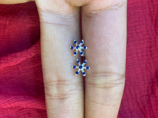 92.5 Silver Modern Second Studs / Nose Pin (Single Piece) | Sleek Stylish Design | Jewellery