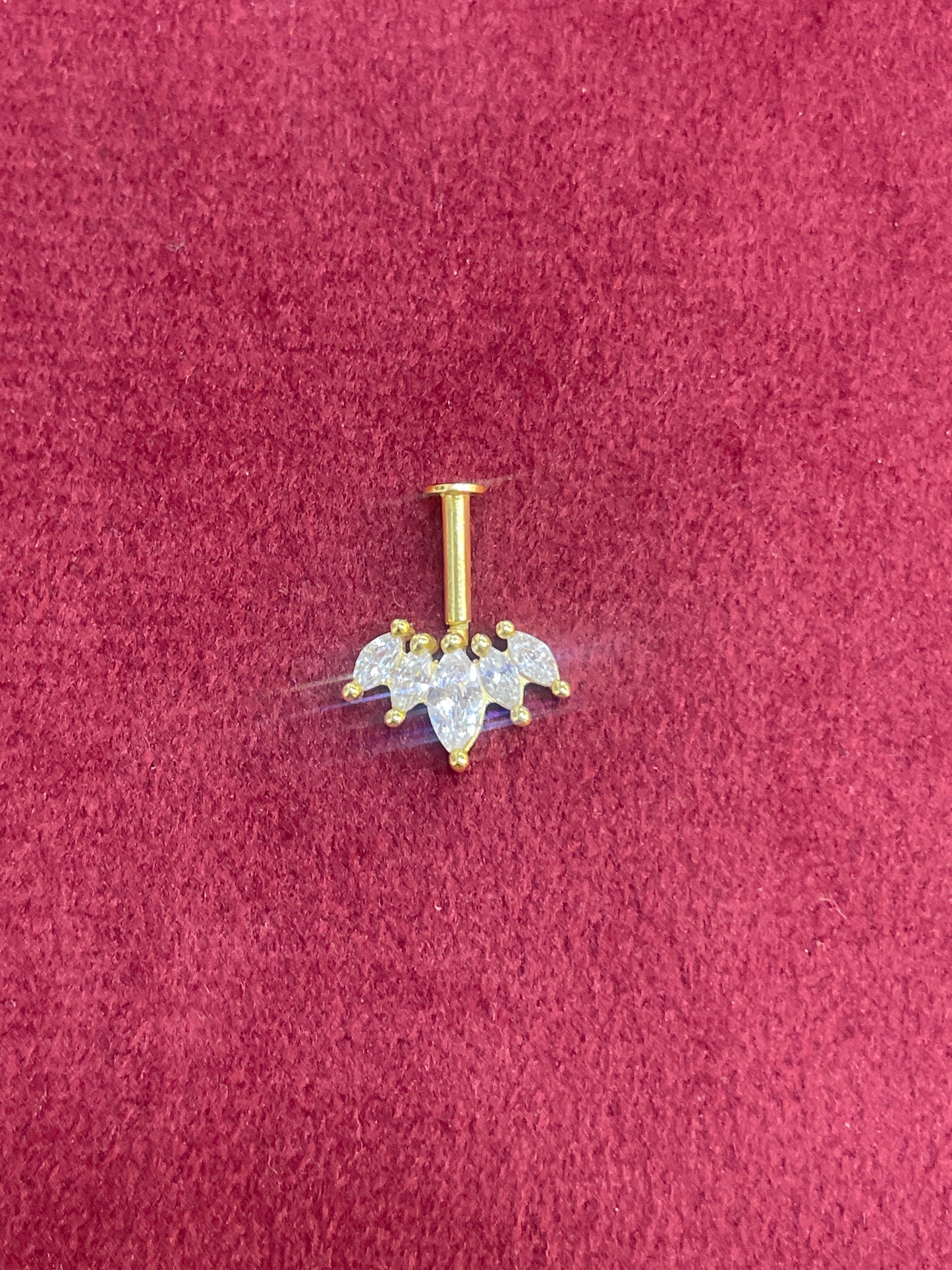 92.5 Silver Gold Plated Crown Bugadi pair | Upper Ear Elegant Design | Jewellery