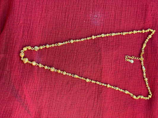 92.5 silver gold plated stylish ball neck chain 19 inches