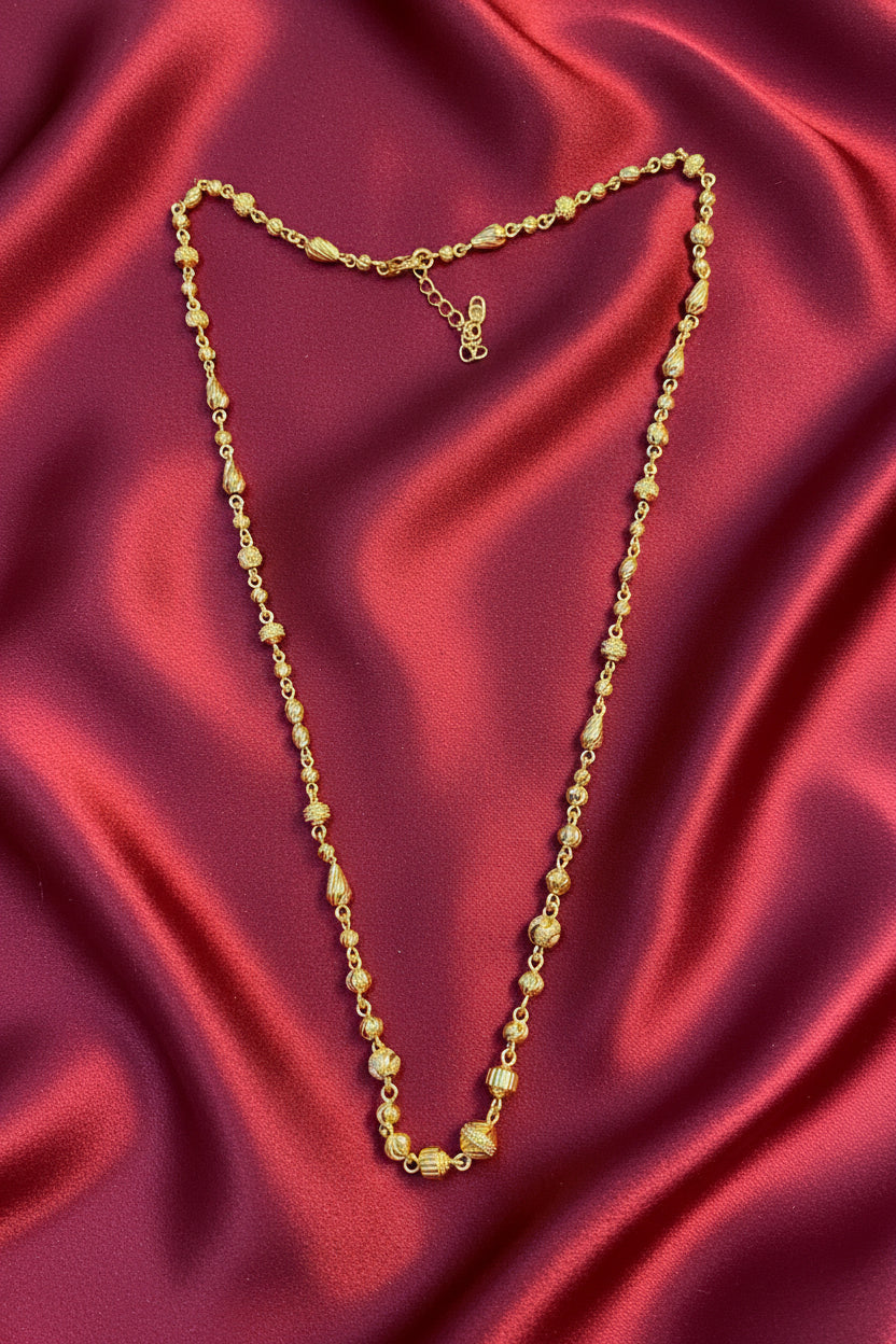 92.5 Silver Gold Plated Ball Chain 19 inches