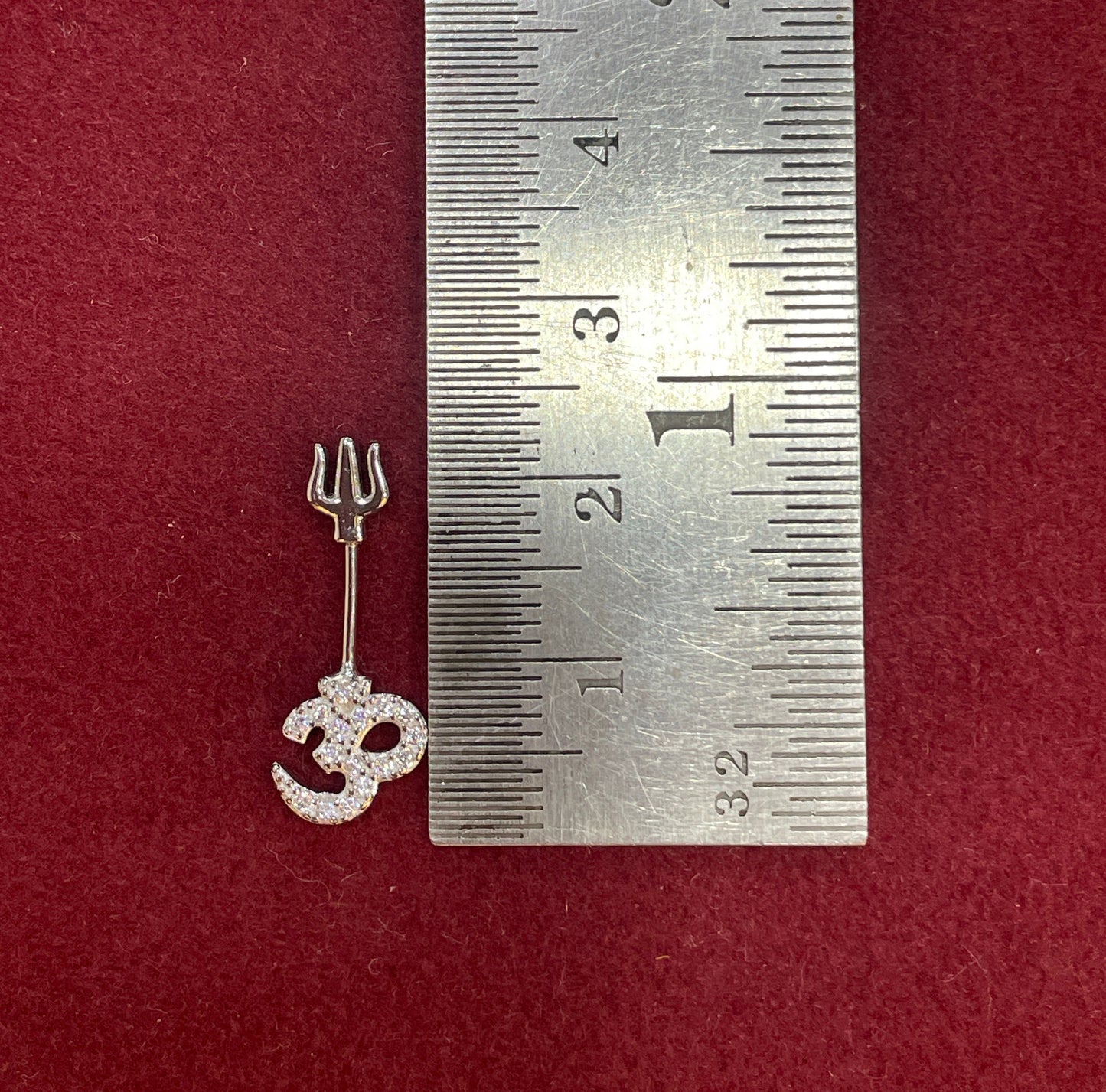 925 Silver Om TrishulBugadi pair