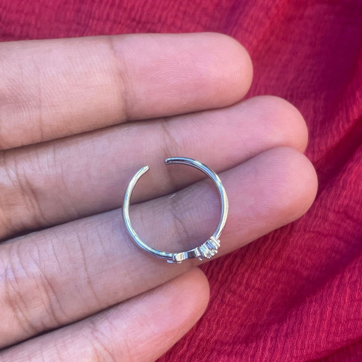 92.5 Silver Hello Kitty Toe Rings for Women & Girls | Cute Cartoon Design | Adjustable Jewellery