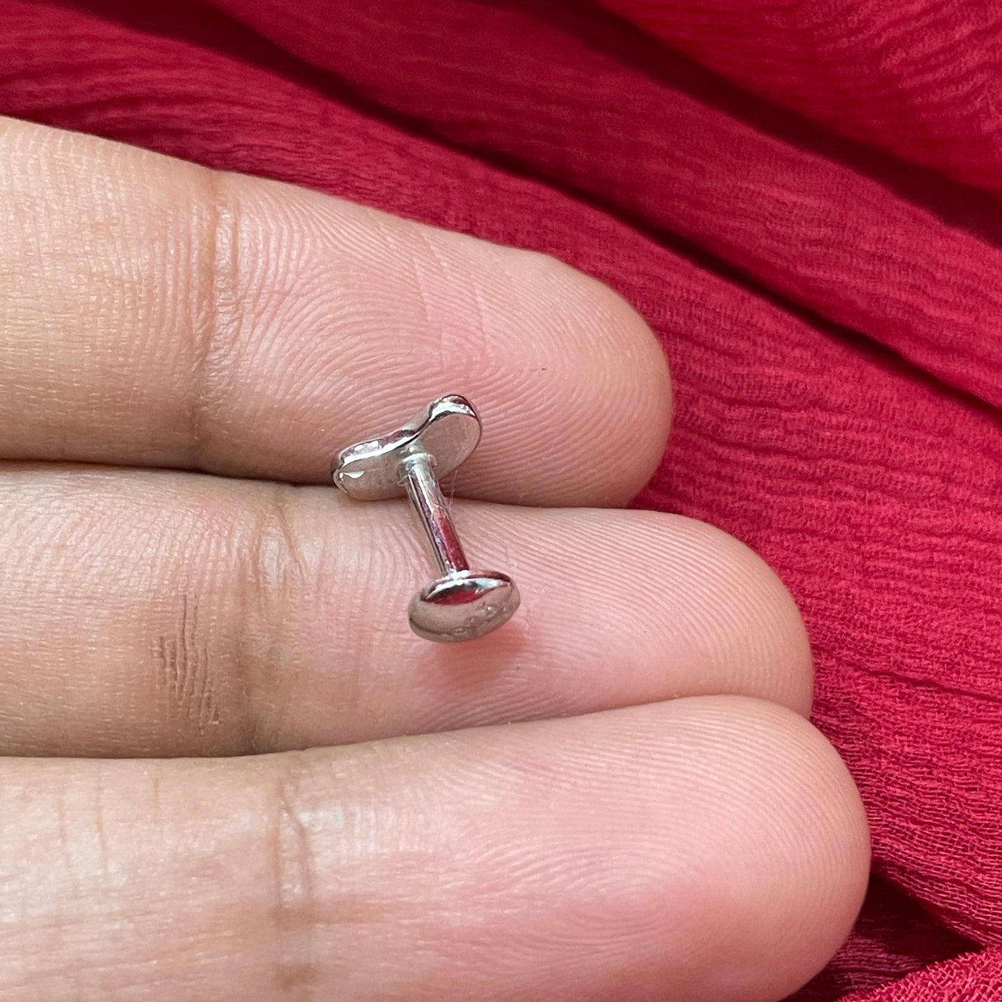 92.5 Silver Bean Shape Earrings for Women | Minimal Modern Design | Stylish Jewellery