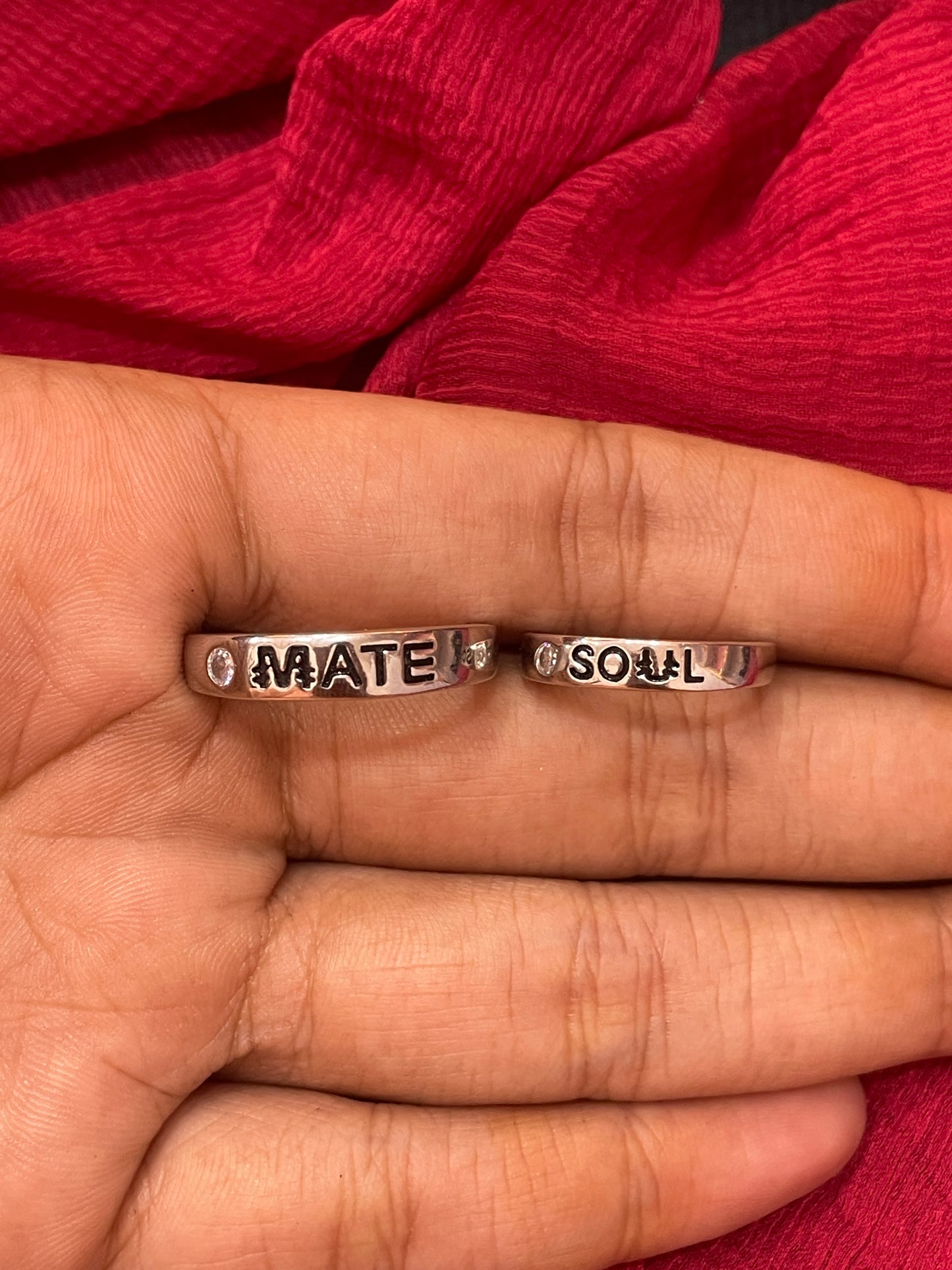 92.5 Silver Couple Rings for Men Size 18 & Women Size 8 | Stylish Matching Design | Elegant Love Jewellery