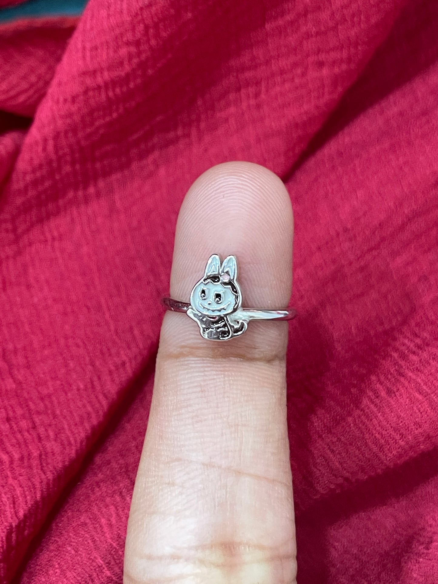 92.5 Silver Cute Kids Ring for Girls & Boys | Adjustable Baby Ring | Fun Playful Design