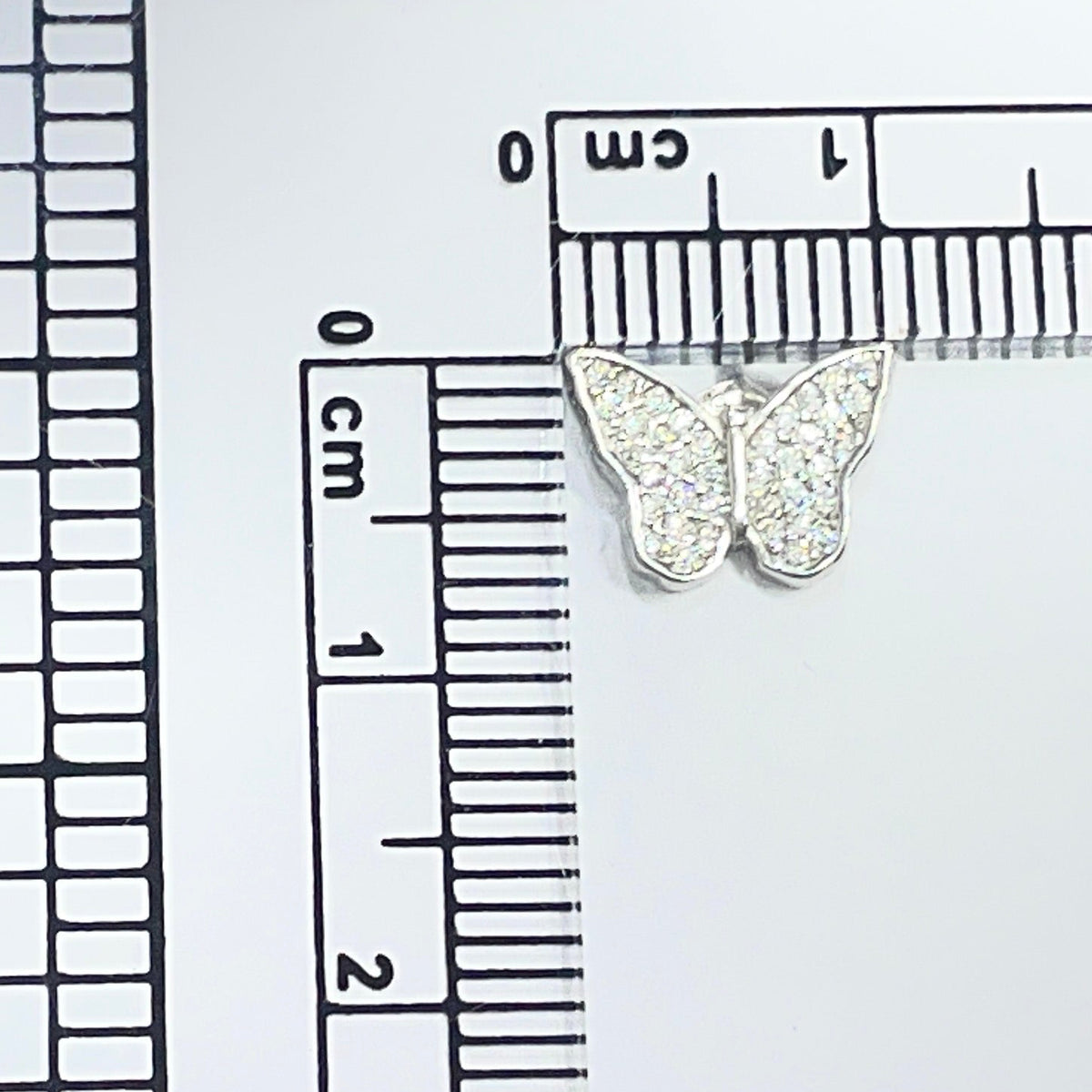 92.5 Silver Butterfly Stud Earrings pair