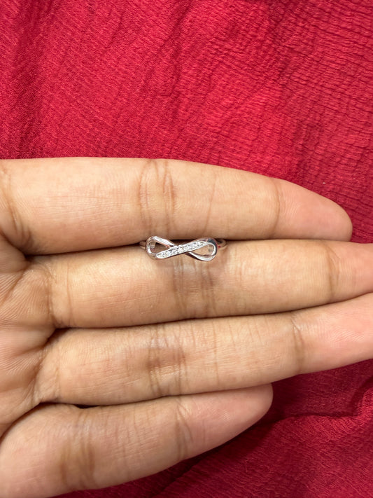 92.5 Silver Infinity Ring for Women | Size 9