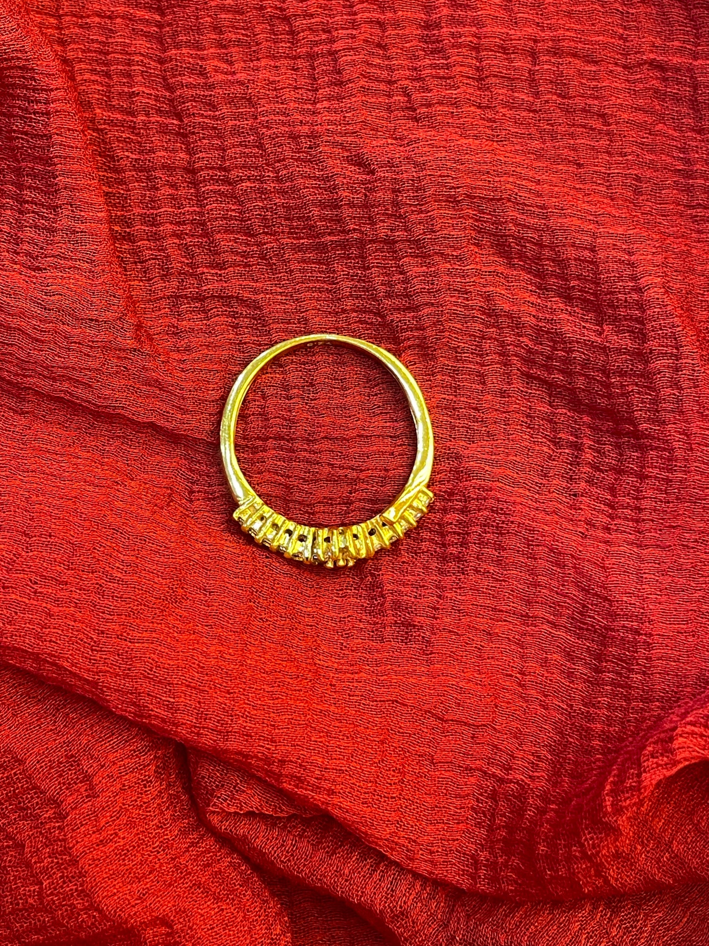 Gold Plated Silver Pink Stone Flower Ring