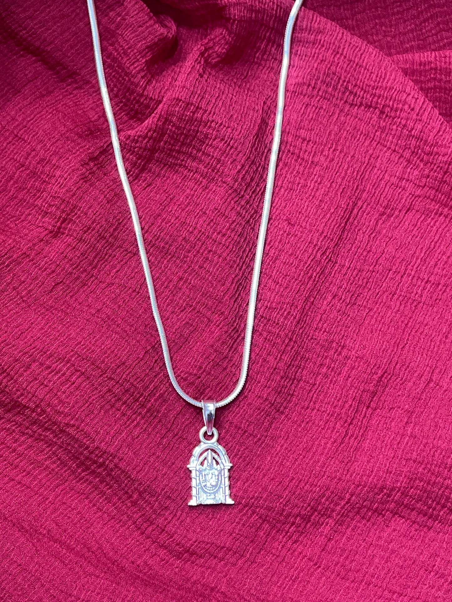 92.5 Silver Balaji Pendant for Men & Women | Venkateswara Swamy Divine Design | Temple Jewellery