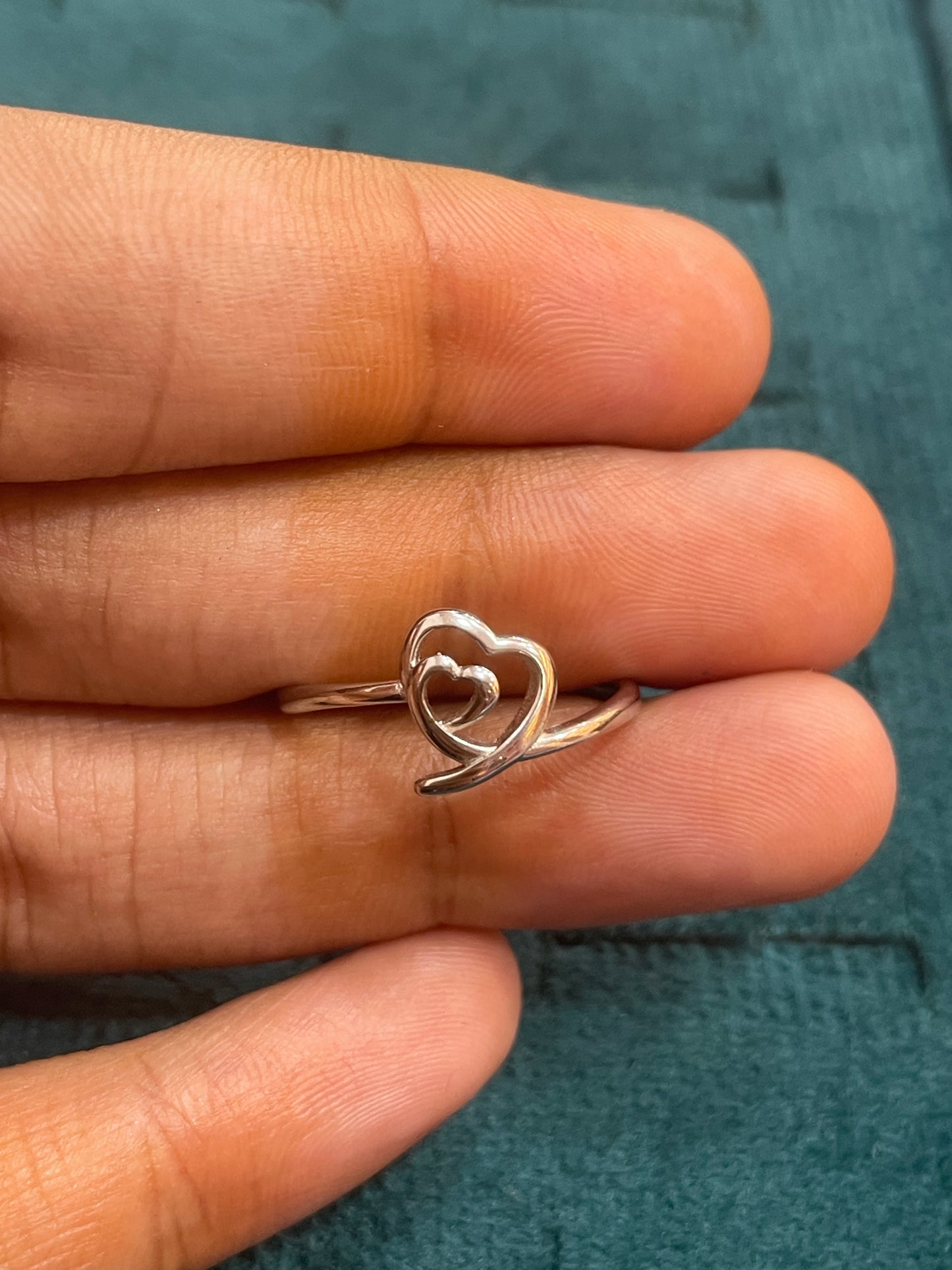92.5 Silver Simple Stylish Heart Ring for Women Size 13 | Clean Modern Love Design | Elegant Jewellery
