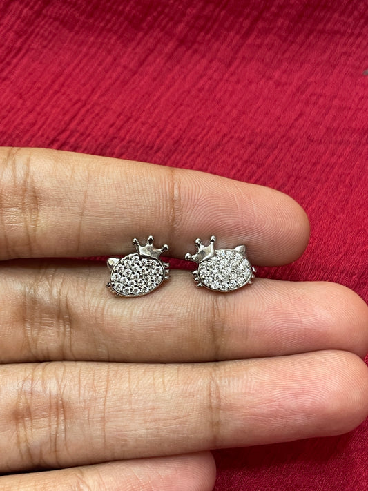92.5 Silver Cat Earrings for Women | Cute Animal Design | Stylish Jewellery