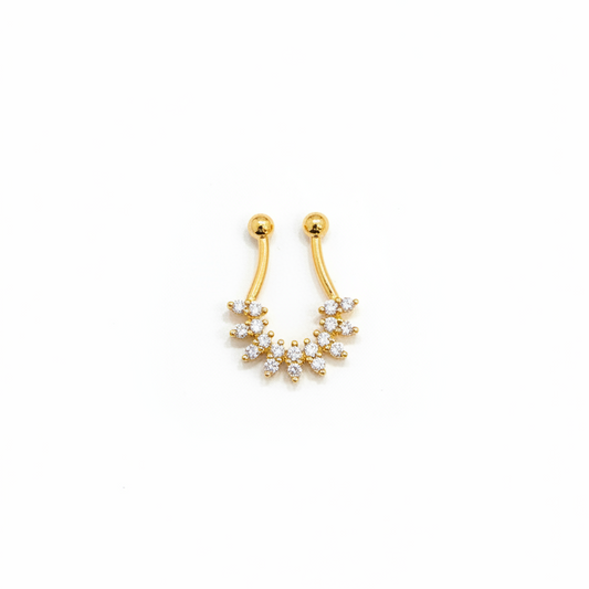 925 Silver Gold Plated Septum