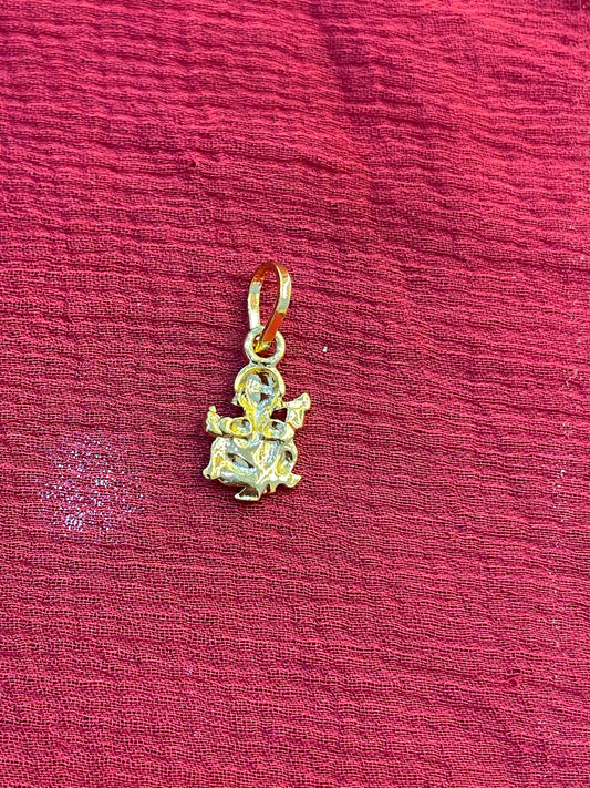 92.5 silver gold plated Ganesha pendant