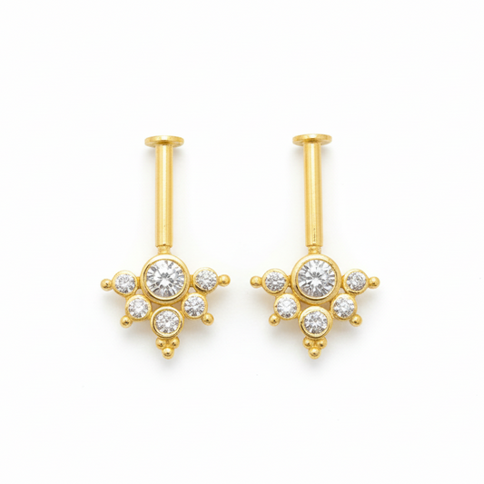 92.5 Silver Nakshi Bugadi | Traditional Temple Design | Elegant Jewellery(pair)