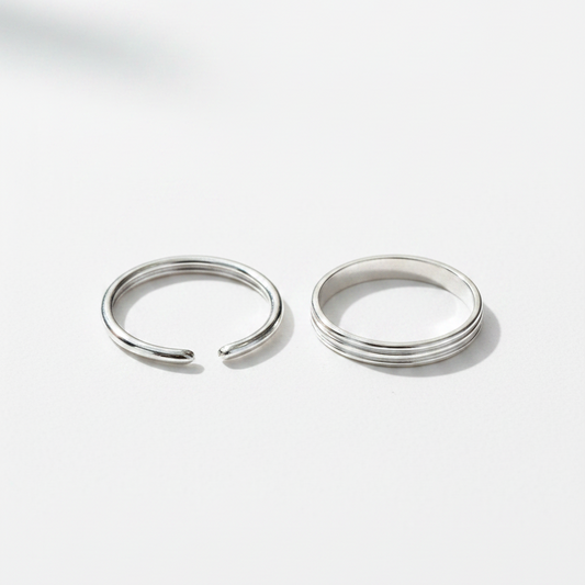 92.5 Silver Toe Rings | Stylish Classic Design | Elegant Jewellery
