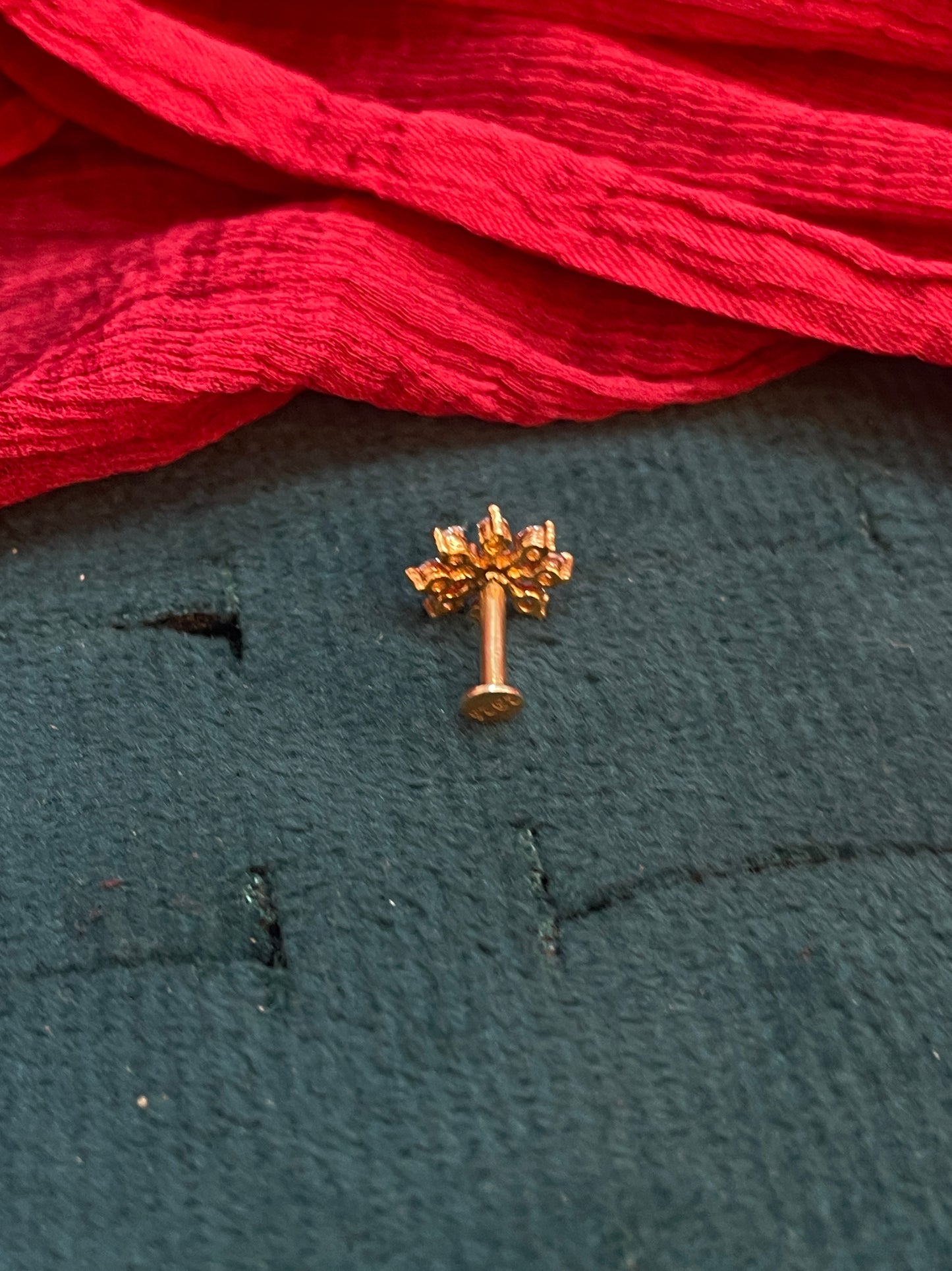 92.5 Silver Gold Plated Nose Pin | Stylish Elegant Finish | Jewellery