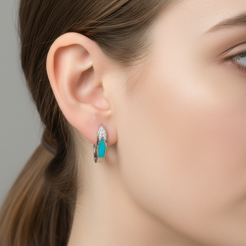 92.5 Silver Minimal Bali Earrings for Women | Elegant Hoop Style | Classic Jewellery pair