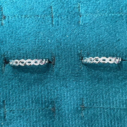 92.5 Silver Twist Toe Rings | Stylish Modern Design | Elegant Foot Jewellery