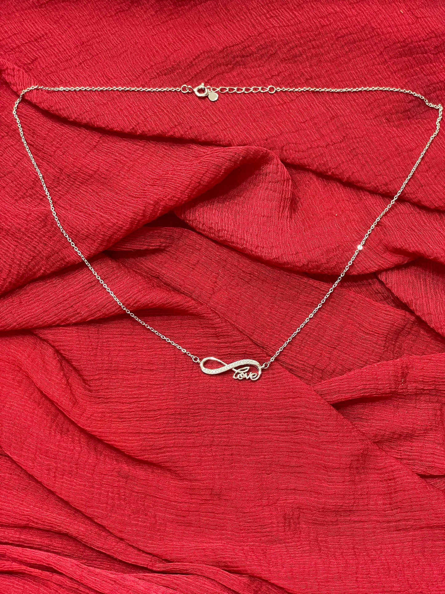 92.5 Silver Infinity Love Chain 18.5 Inches | Classy Romantic Design | Jewellery
