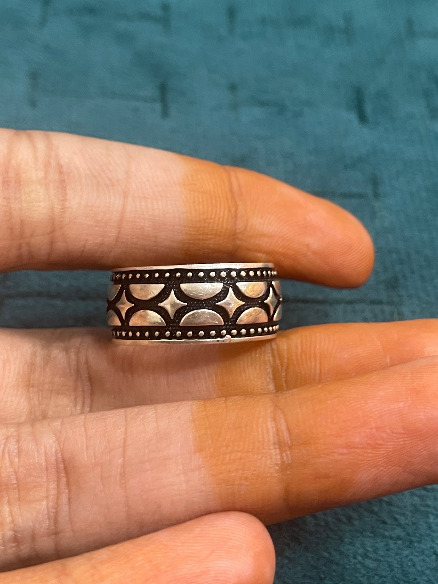 92.5 Silver Oxidised Men’s Ring Size 16 | Stylish Vintage Design | Elegant Jewellery