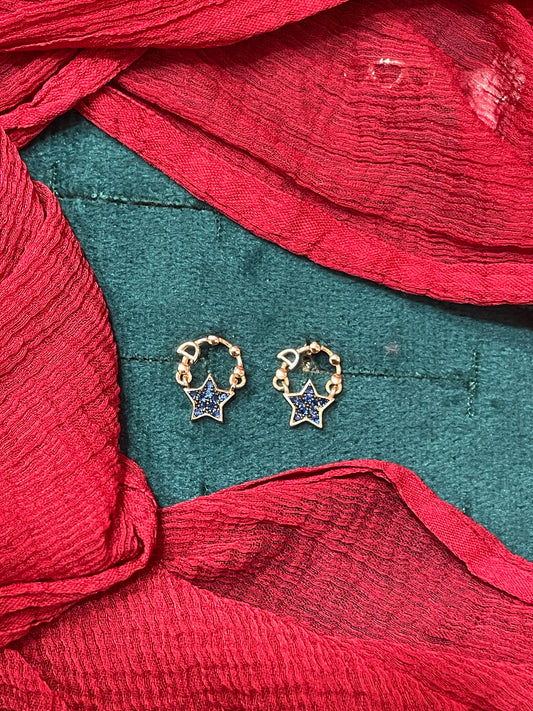 92.5 Silver Rose Gold Plated Star Earrings for Women | Elegant Celestial Design | Stylish Fashion Jewellery