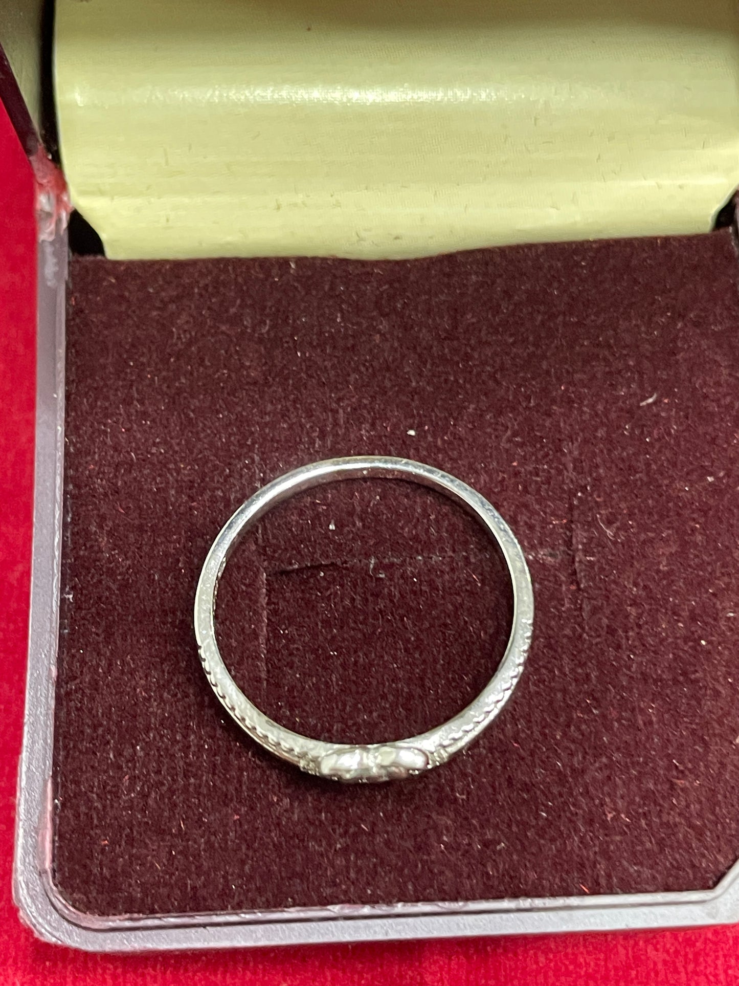 92.5 Silver Bow Double Band Ring Size 15
