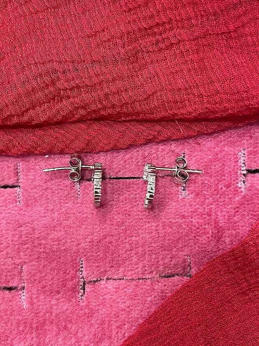 92.5 Silver Half Moon Studs | Stylish Celestial Design | Jewellery