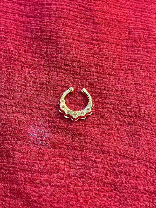 92.5 silver gold plated classy septum