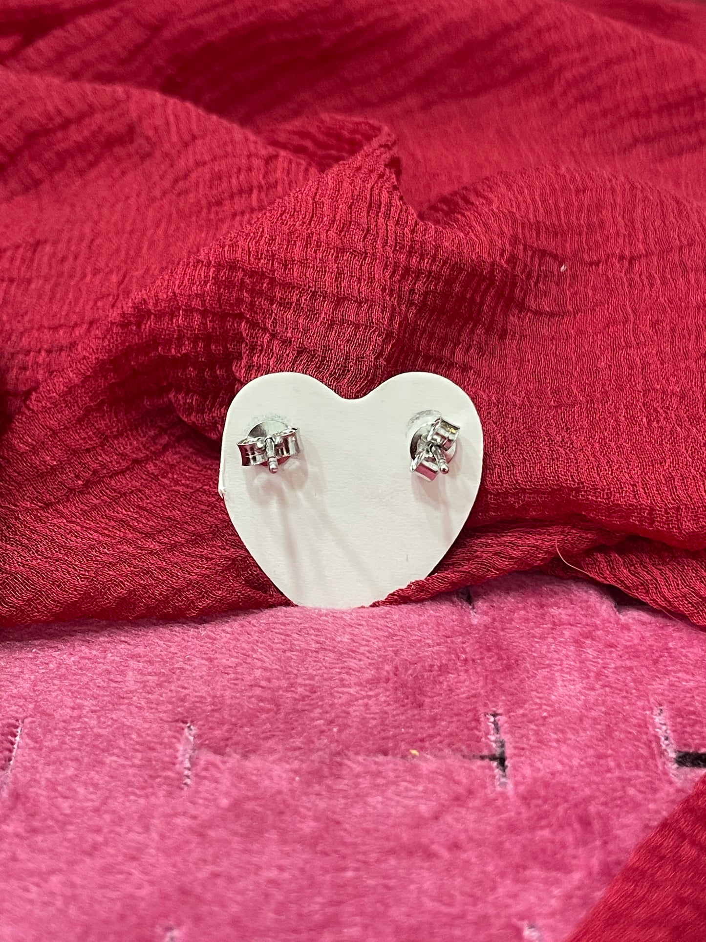92.5 Silver Mini Heart Studs | Stylish Cute Design | Jewellery