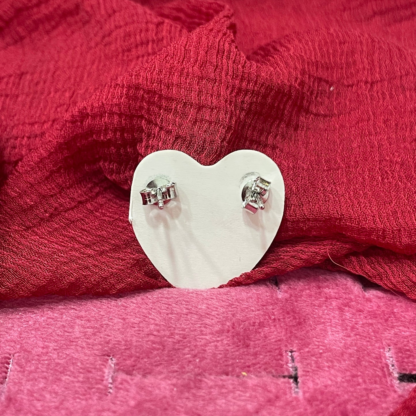 92.5 Silver Mini Heart Studs | Stylish Cute Design | Jewellery