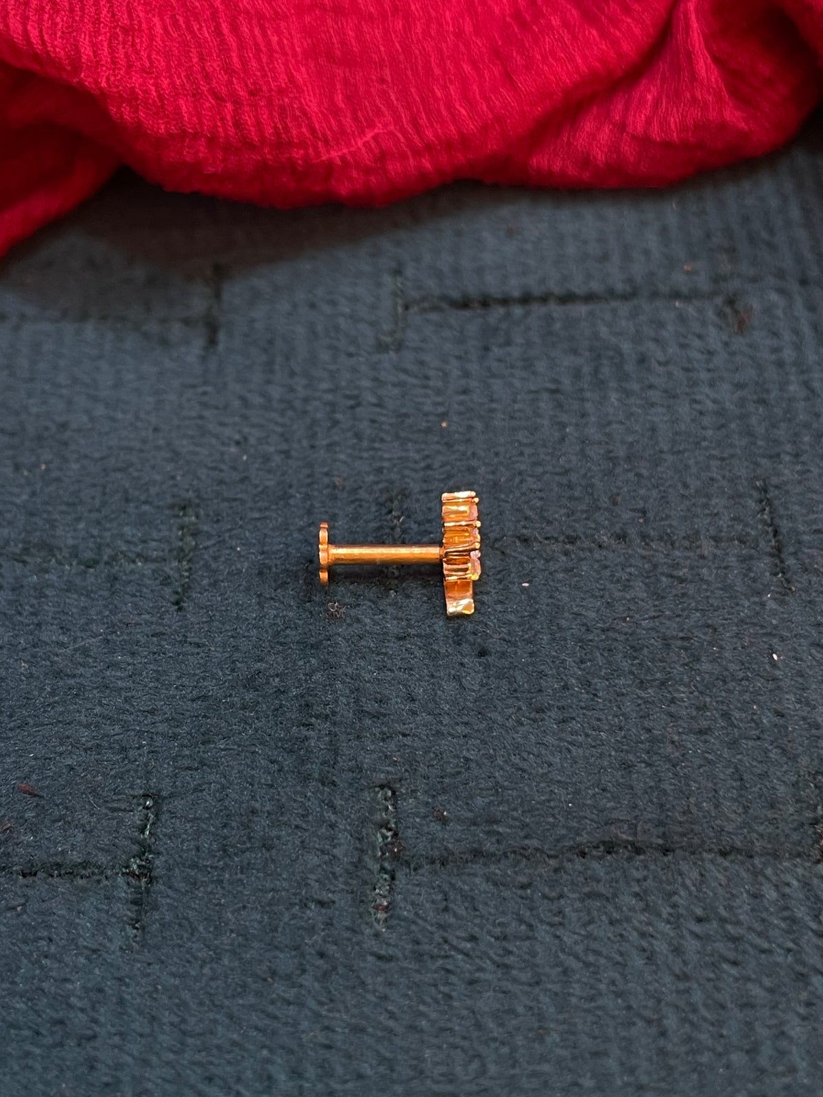 925 Silver Gold Plated S Nosepin