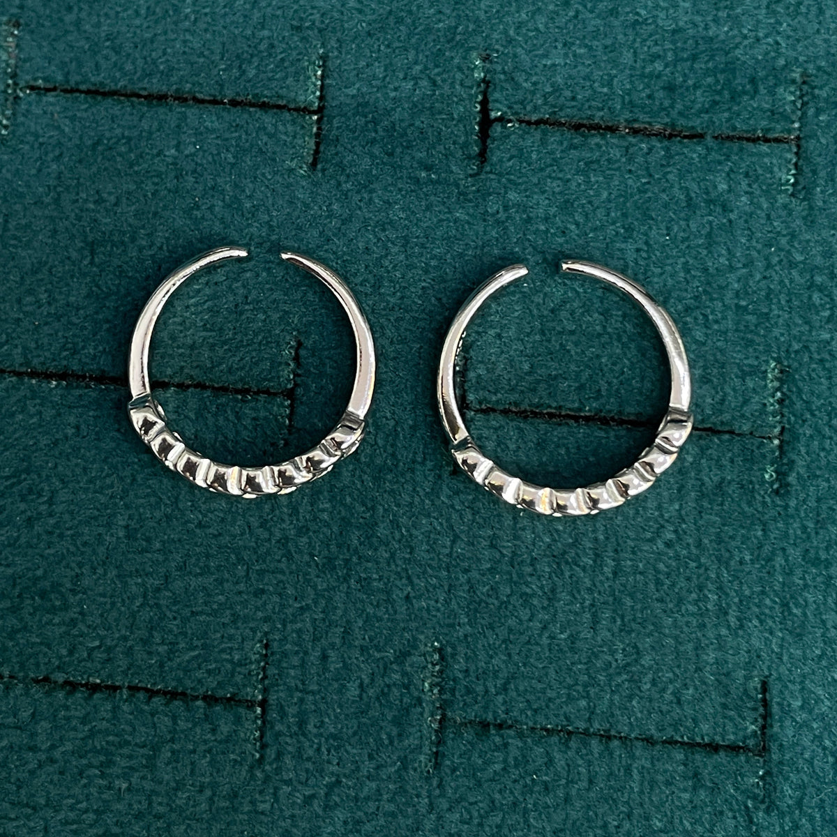 92.5 Silver Curb Chain Toe Rings Pair