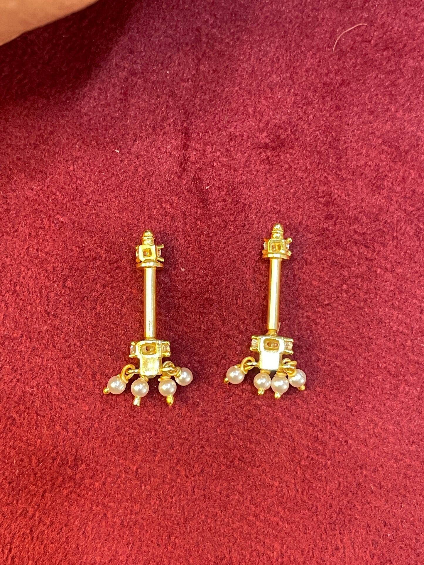 92.5 Silver Mini Jhumki Bugadi (White) | Stylish Cute Design | Elegant Jewellery