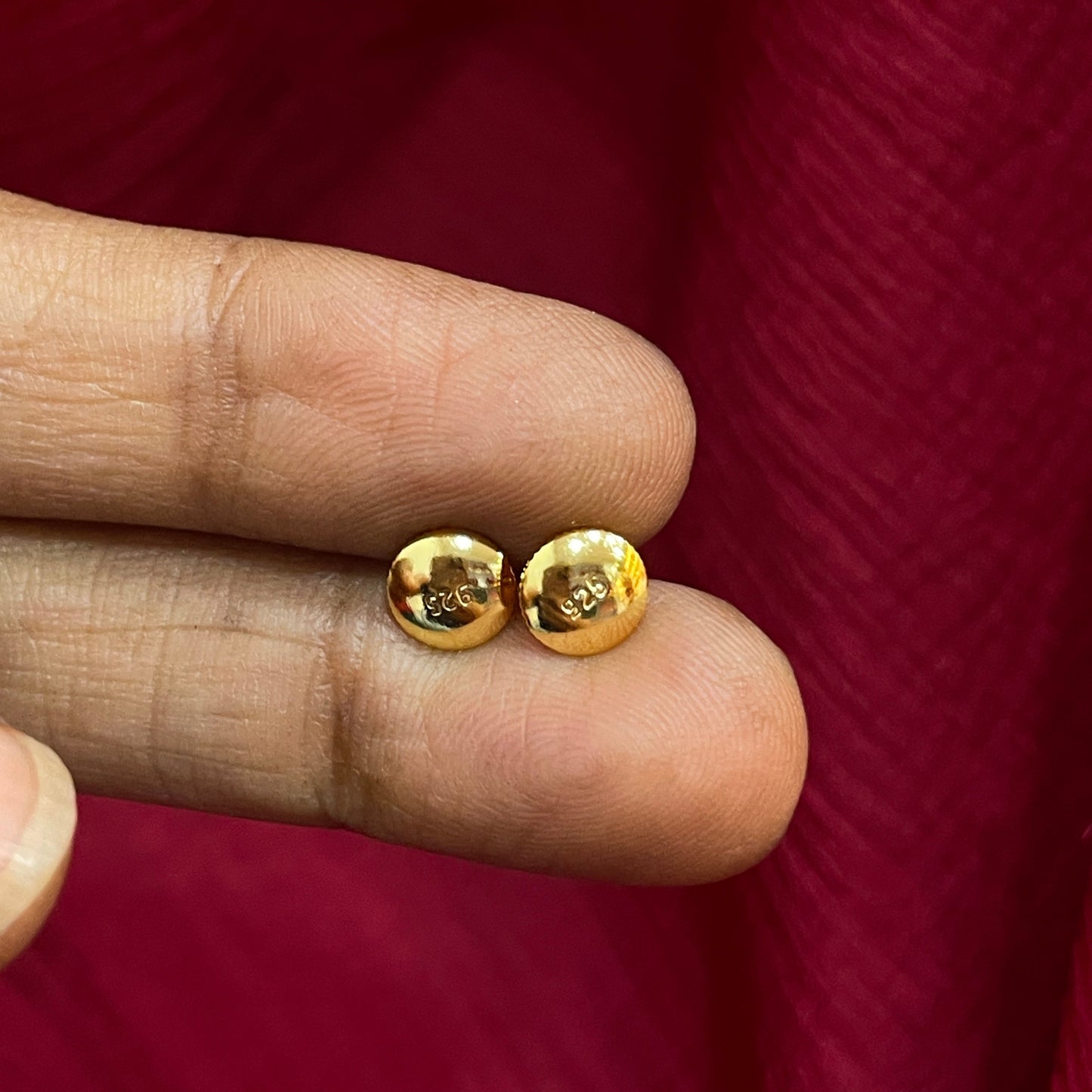 925 Silver Gold Plated Blue Drop Earrings