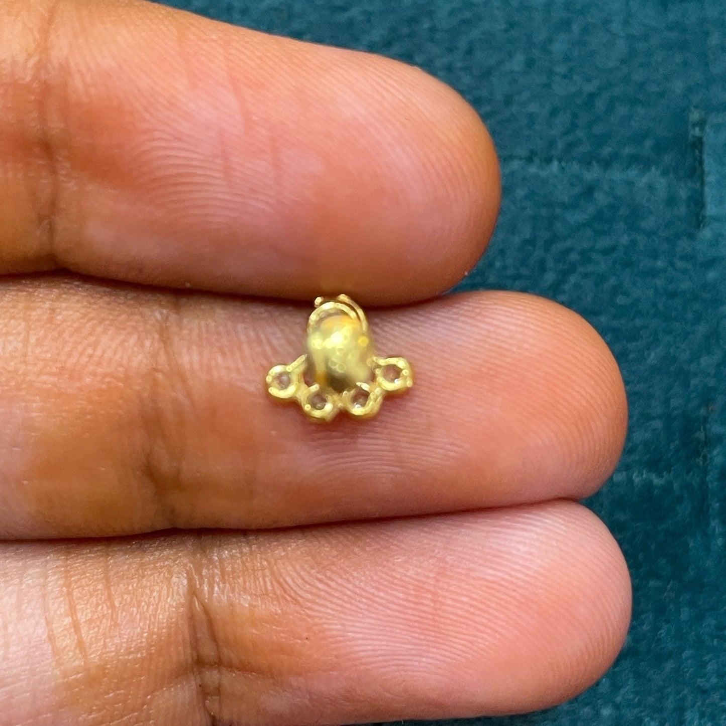 92.5 Silver Gold Plated Second Studs | Stylish Minimal Shine Design | Elegant Fashion Jewellery
