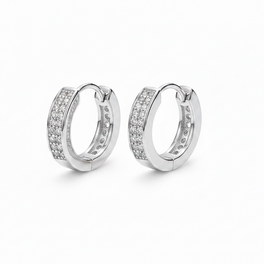 92.5 Silver Classy White Stone Bali - single piece