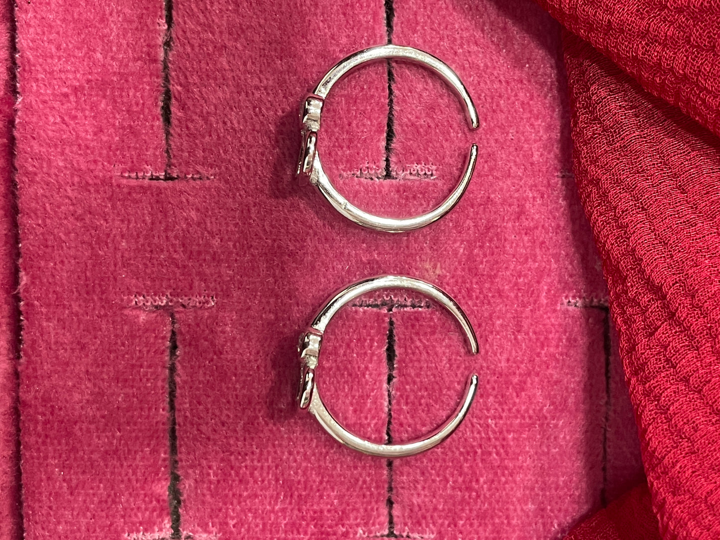 92.5 Silver Heart Design Toe Rings | Stylish Minimal Finish | Jewellery