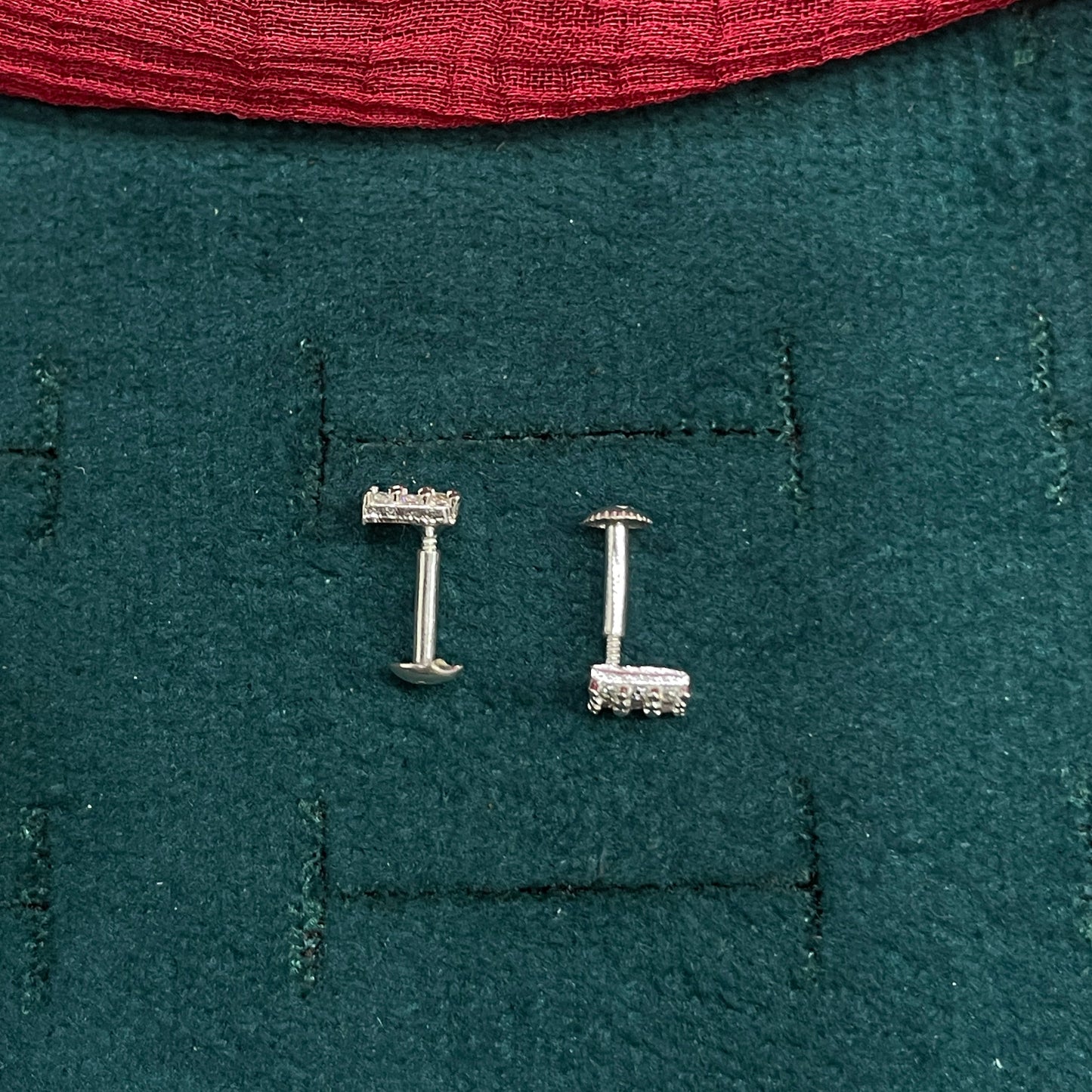 925 Silver square studs