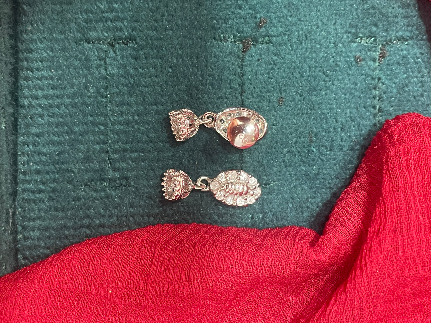 92.5 silver stylish minimal earrings
