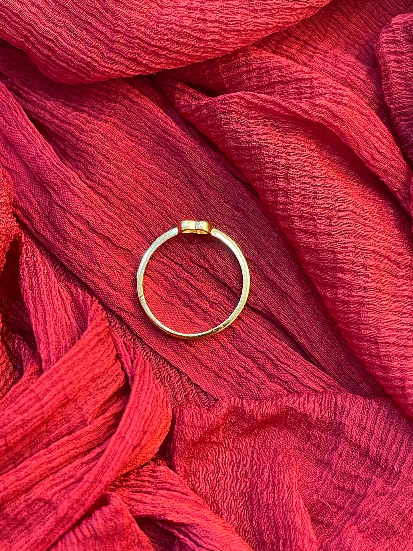 92.5 Silver Gold Plated Heart Ring for Women Size 11 | Elegant Love Design |Jewellery