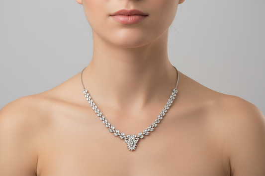 92.5 Silver Stylish Necklace for Women 19 Inches | Elegant Modern Design | Premium Daily Wear Jewellery