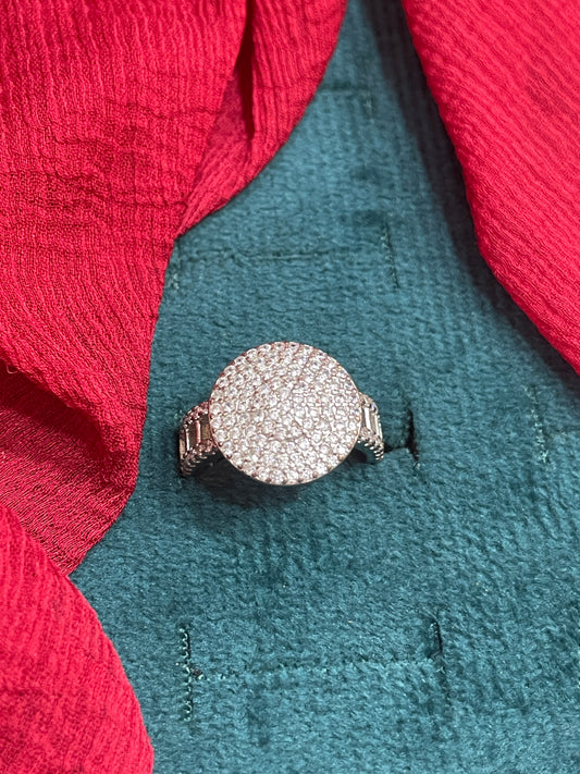 92.5 Silver Stylish Round Ring for Women | Elegant Minimal Design | Daily Wear Jewellery