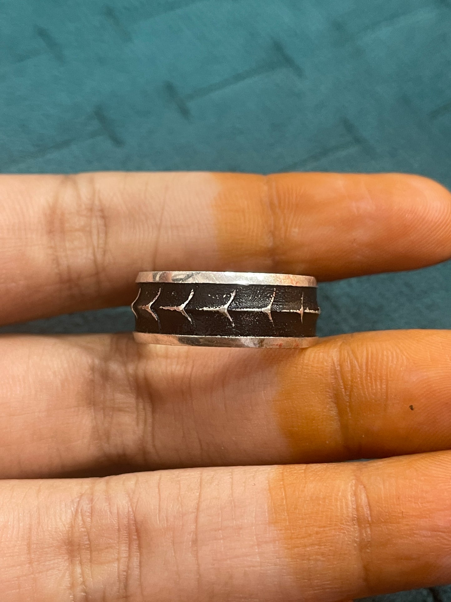 92.5 Silver Oxidised Men’s Ring Size 18 | Stylish Antique Finish | Elegant Jewellery
