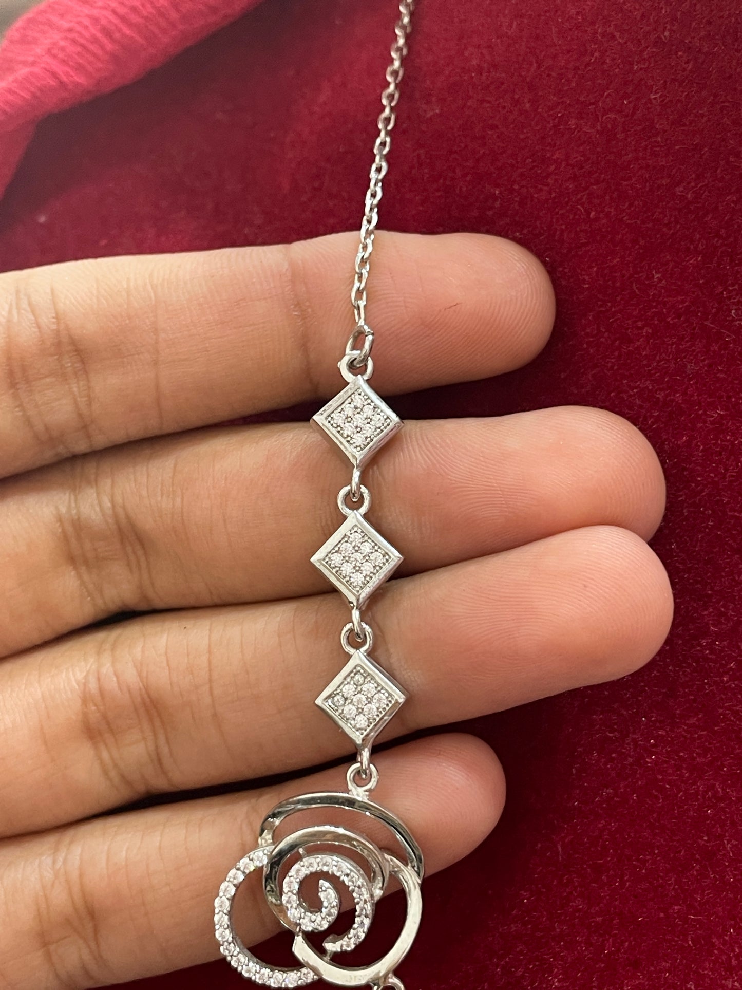 92.5 Silver Trendy Stylish Necklace for Women 18 Inches | Elegant Modern Design | Daily Wear Jewellery