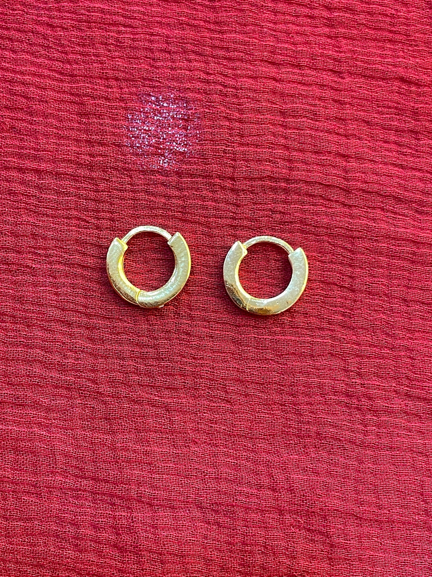 92.5 silver gold plated simple Bali earrings