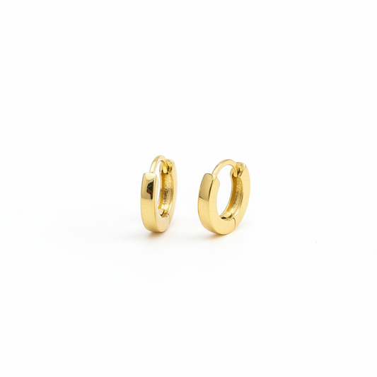 92.5 silver gold plated simple Bali earrings