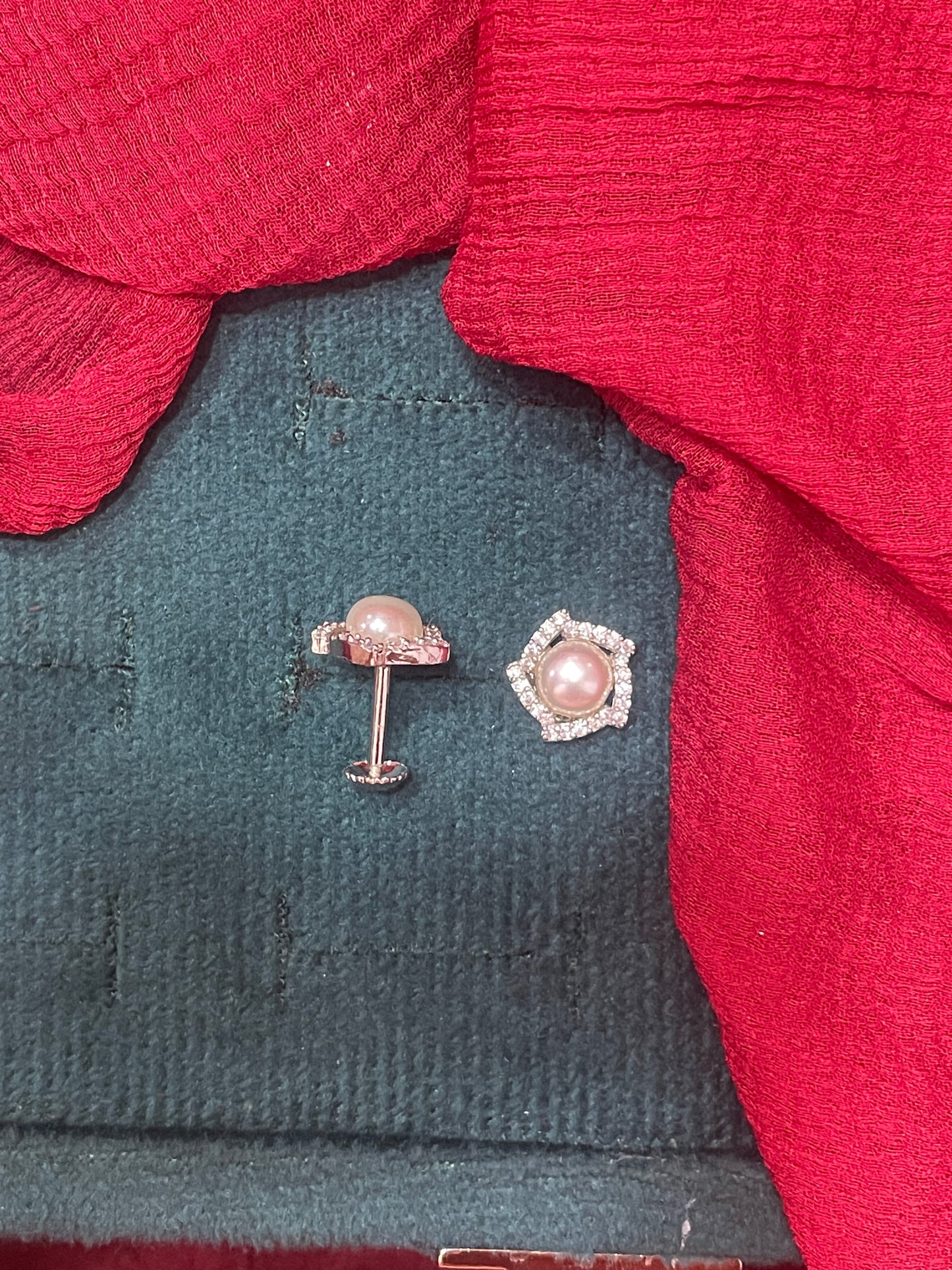 92.5 silver stylish classy pearl earrings