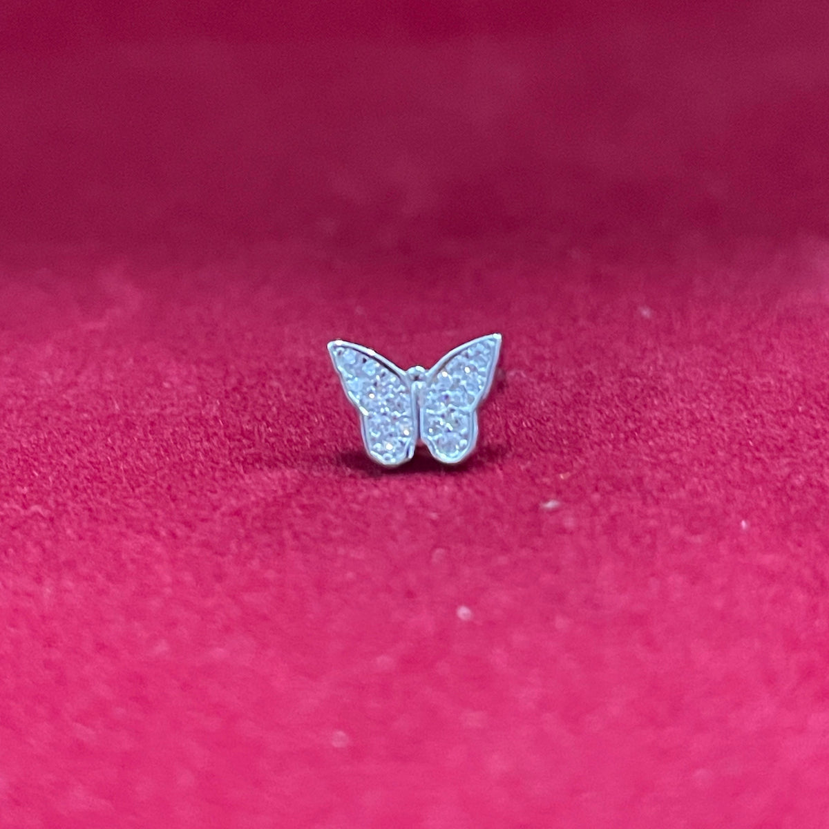 92.5 Sterling Silver Mini Butterfly Studs pair